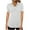 White, variant on ZQGJB Women's Short Sleeve V-Neck Collared Tunic Tops Trendy Solid Color Summer Business Casual Work Polo Shirts 2025 Fashion Outfit Clothes Black XXL