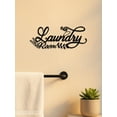 thumbnail image 5 of Vintage Metal Wall Sign w/ Pediment - Laundry, Bar, Cafe Decor,Retro Plaque Art, 5 of 6