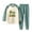 Green, variant on Ulanda Boys 100% Cotton Pajamas Set Kids Soft Long Sleeve Top and Pants 2-piece set Long Pajamas for Boys Loose Fit Soft Breathable (Black, 10-12 Years)