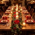 thumbnail image 4 of 2026 Christmas Indoor Home Decor Artificial Green Plants Pines And Imitation Rattan Christmas Home Dining Table Green PLANTS Decoration Window Ornaments, 4 of 5