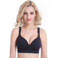 thumbnail image 4 of FNNMNNR Breastfeeding Bra for Women Full Bust Seamless Sleeping Nursing Maternity Extra Bra Extenders & Clips Wire 3/4 Cup B Black XL, 4 of 4