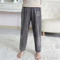 thumbnail image 2 of VJATTWR Kids Boy Girls Pajama Pants, Winter Warm Fuzzy Bottoms Long Soft Plush Fluffy Pants Sweatpants Homewear 18M-12Y, 2 of 4