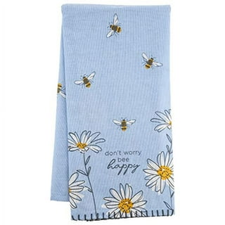 Karma Gifts Be Happy Flora Tea Towel