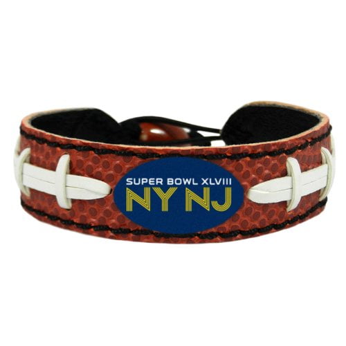 NFL Super Bowl XLVIII NY NJ Logo Classic Football Bracelet, One Size, Team Color