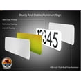 thumbnail image 4 of Curb-N-Sign Reflective 911 Address Sign for Mailbox, Single/Double Sided, Solid Aluminum, Custom and Pre-Drilled signs Horizontal/Vertical, 5 Year Warranty (Single Sided (Horizontal, Green), 4 of 9