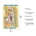 thumbnail image 2 of Cruise to South Africa - Durban Rickshaw Boy - Moore-McCormack Lines - Vintage Ocean Liner Travel Poster by Jane Oliver c.1960s - 8 x 12 inch Vintage Metal Tin Sign, 2 of 4