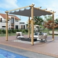 thumbnail image 4 of Outdoor Aluminum Pergola with Retractable Canopy, Reinforced 4-Sided Base, Waterproof & UV-Resistant Adjustable Roof, Modern Design for Patio, Deck, Backyard, and Garden, 4 of 8