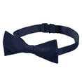 thumbnail image 2 of Jacob Alexander Men's Solid Color Traditional Freestyle Self-Tie Bow Tie - Navy Blue, 2 of 6
