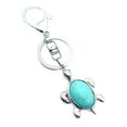 thumbnail image 1 of lionlar Natural Gemstone Turtle Pendant Keychain Keyring Turquoise, 1 of 4