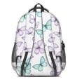 thumbnail image 3 of Butterfly and Purple Teal Pattern Backpack for School, Cute School Bag with Adjustable Shoulder Straps and Padded Back, 16.9"x12.6"x5.9", 3 of 4