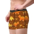 thumbnail image 4 of Haiem Dinosaurs and Leaves Men's Boxer Briefs, Every Day Comfort Stretch Cotton Moisture-Wicking Underwear-X-Large, 4 of 9