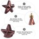 thumbnail image 3 of 18 piezas elegantes estrellas de cinco puntas árbol de Navidad decoración de estrellas decoraciones colgantes de Navidad, 3 of 7