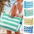 thumbnail image 2 of CNKOO Travel Bag Waterproof High Capacity Striped Side Pockets Smooth Zipper Storage Multi-purpose Shoulder Weekender Overnight Bag Travel Accessory, 2 of 11