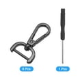 thumbnail image 3 of Uxcell 8Pcs Swivel Clasps, 0.78" Detachable Snap Hook with Screwdriver, Black, 3 of 7