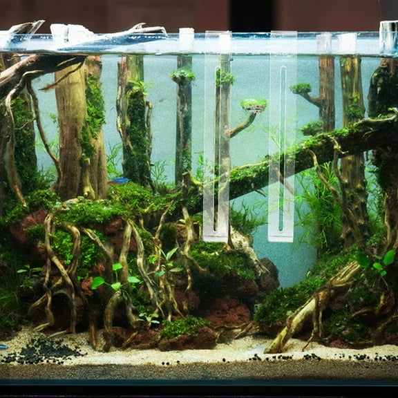 OUNONA 2pcs Turtle Basking Station Hooks Multipurpose Clear Aquarium HangersFish Tank Supplies Adjustable Hooks for Aquarium Landscaping Supplies