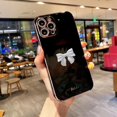 thumbnail image 4 of Luxury Diamond Bow Plating Phone Case on For apple iphone 14 13 pro max 12pro 11 6 7 8plus X XS Max XR Soft Silicone back Cover ZR, 4 of 7
