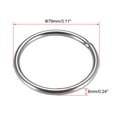 thumbnail image 2 of Unique Bargains Welded O Ring, 79 x 6mm Strapping Round Rings Stainless Steel 4 pcs, 2 of 3