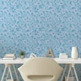 thumbnail image 2 of Ambesonne Leafy Design Peel & Stick Wallpaper for Home, Modern Simple Leaves, 13"x72", Ceil Blue Dark Seafoam, 2 of 5