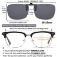 thumbnail image 3 of Lentes de sol clip-on CAXMAN polarizados UV400 con lentes grises abatibles, 3 of 6
