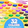 thumbnail image 2 of Kit de arcilla de secado al aire MuseLuxe de 32 colores con 3 herramientas, 2 of 7