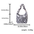 thumbnail image 3 of B-01 Bolso hombro para mujer bolso felpa otoño e invierno bolso axila con leopardo versátil bolso masa alta gama (estampado leopardo blanco) leopardo blanco, 3 of 9