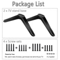 thumbnail image 2 of Soporte universal negro para TV con tornillos, soporte de mesa para Smart TV, espaciado entre orificios de 17-20 mm, soporte de suelo para televisores LED/LCD de 32/40/49/50/55 pulgadas., 2 of 5