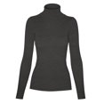 thumbnail image 4 of Cielo Chandail Basique Extensible à Col Roulé pour Femmes Gris Anthracite m, 4 of 4