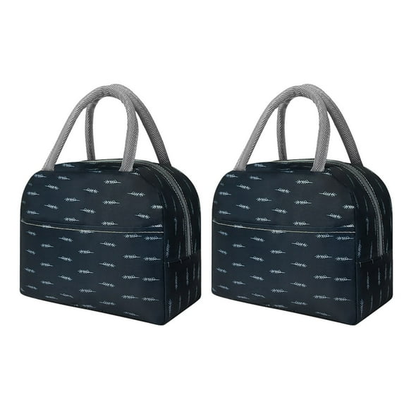 EcoNesxp Exquisite and elegant unique design high quality high-end atmosphere women's work lunch bag small yeti cooler bag 2-piece set insulation box bag portable lunch box thickened picnic student a