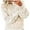 Beige, variant on Women's Casual Solid Color Thickened Warm Sweater Patchwork O Neck Top Winter Beige M