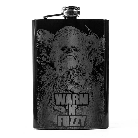 8oz BLACK Warm 'N' Fuzzy Flask L1
