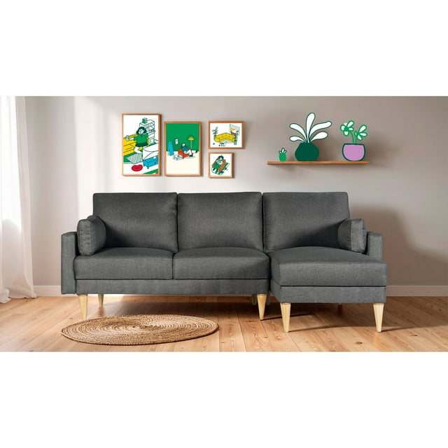Sala Modular Reversible Makora Kissa con Memory Foam Color Oxford Lino Respaldo Reclinable de 3 Posiciones
