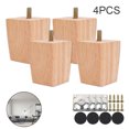 thumbnail image 2 of Miuline 4Pcs Wood Furniture Legs,Sofa Legs Solid Wood Square Walnut M8 Replacement Bun Feet for Couch Sofa Armchair, 2 of 12