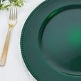 thumbnail image 3 of BalsaCircle 6 Hunter Green 13" Crystal Beaded Acrylic Wooden Textured Round Charger Plates, 3 of 8