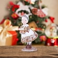 thumbnail image 4 of Gingerbread Christmas Decorations Mr,Santa and Mrs.Santa Vintage Christmas Decor Santa Christmas Figurines Resin Gingerbread Santa Statue Christmas Table Decor Xmas Party Home Decor[Brown Girl], 4 of 5