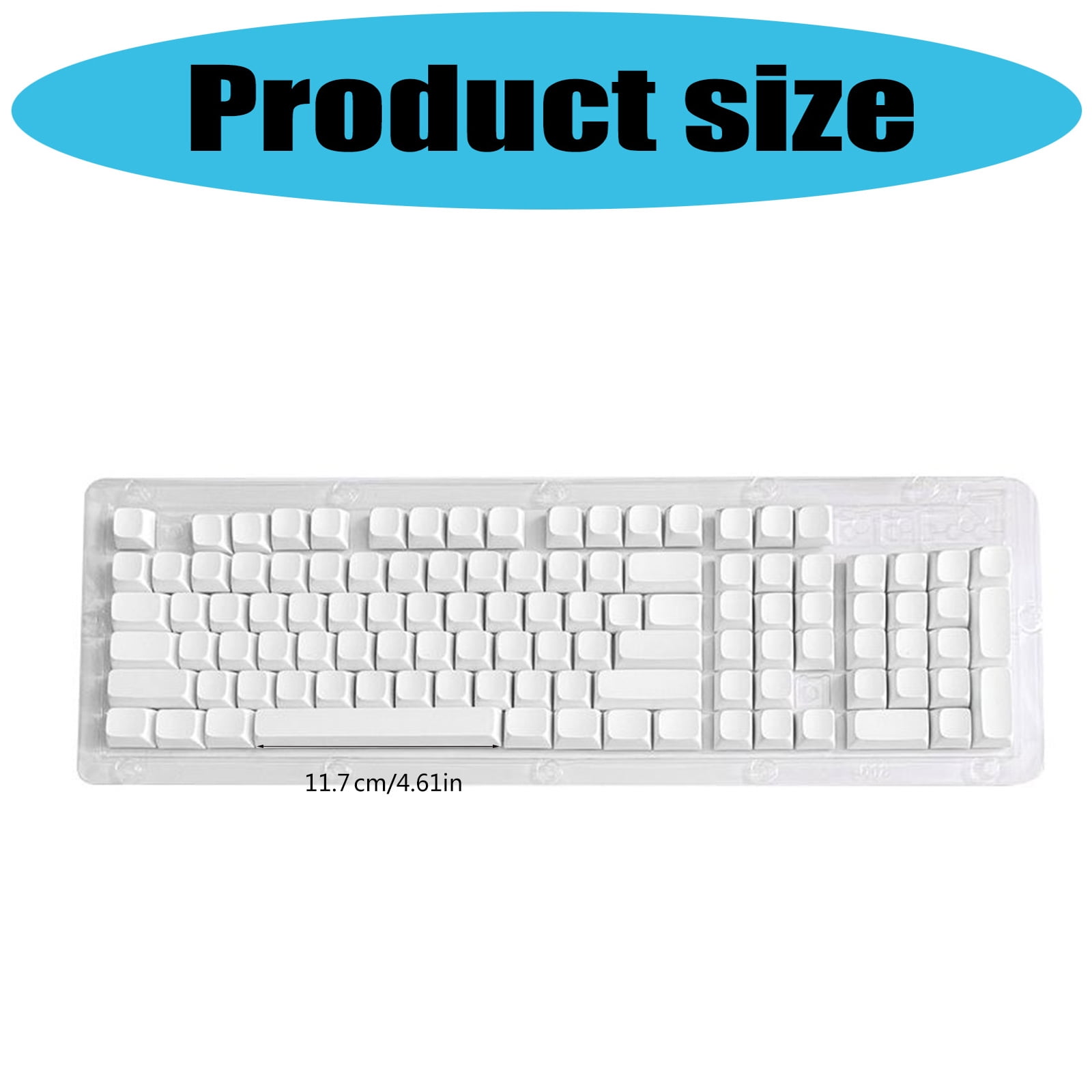104 Key XDA Height White Keycaps Not Lettering Durability For Minimalistic Keyboard Lovers And Office Use