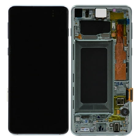 Replacement LCD Display Touch Screen Digitizer Assembly With Frame For Samsung Galaxy S10 (SM-G973W) - Prism Green