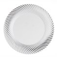 thumbnail image 1 of Party Essentials N984051 Assiette Tourbillon Divin, 9 Pouces, Blanc/argent (Lot de 240), 1 of 5