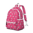 thumbnail image 2 of Boston Terrier on Red Background Backpack for School,Cute School Bag,Schoolbag with Adjustable Shoulder Straps & Padded Back,13.4"x11"x4.7", 2 of 6