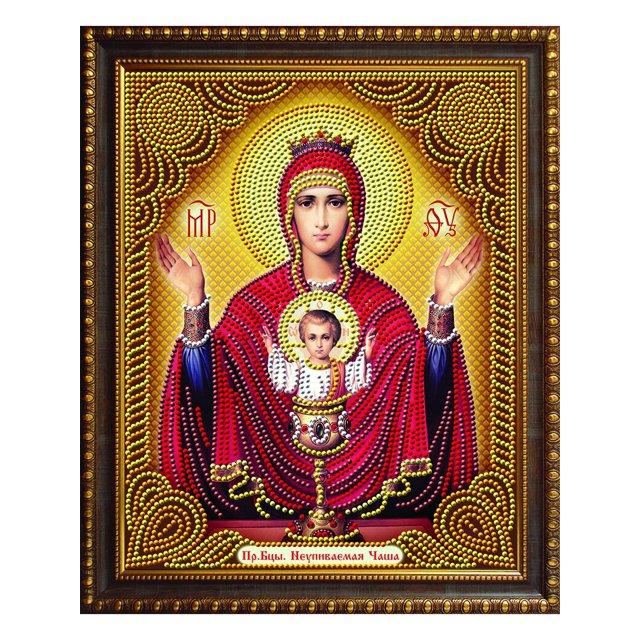 DIY 5d Diamond Embroidery Religion Diamond Mosaic Painting Pattern Crystal Glass Home Decoration, Style 4