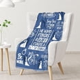 thumbnail image 2 of Wedding Throw Blanket - Soft, Fuzzy & Warm - 40x50 Inches Marriage Prayer Blankets for Bride, Groom - Blue Modern Throws Gifts for Newlywed Couples, 2 of 6