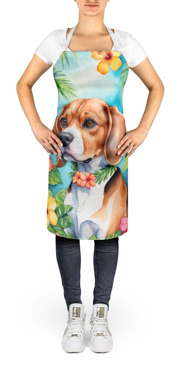 Beagle Luau Apron 27 in x 30 in