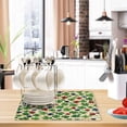 thumbnail image 2 of Qxltty Colorful Clover Leather Drying Mat for Kitchen Countertops Coffee Mats Hide Stain Quickly Absorbs Water Tableware Decor, 2 of 6