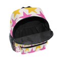 thumbnail image 6 of FORMRS School Backpack with Front Zippered Pocket 12" Student Travel Daypack, Yellow Pink Stars, 6 of 6