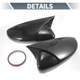 thumbnail image 3 of Unique Bargains Car Rear View Driver Passenger Side Mirror Cover Cap Overlay For Volkswagen Golf Black Carbon Fiber, 3 of 6