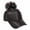 Black, variant on Baseball Cap - Faux Leather With Detachable Faux Fox Fur Pom Pom - Black - HT-AO326BK