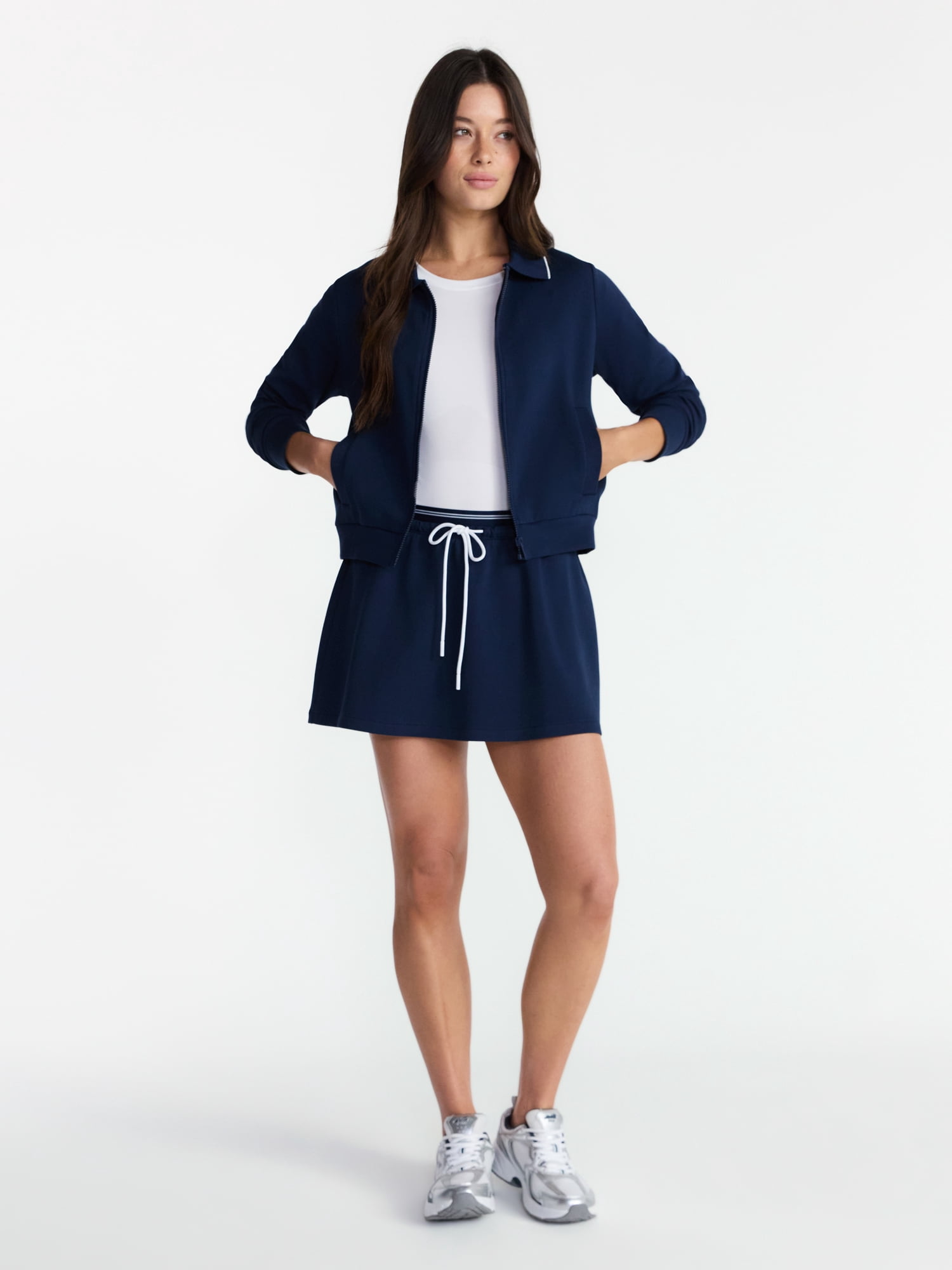 Avia Women's and Women's Plus Zip Front Pique Knit Jacket, Sizes XS-4X