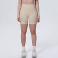 thumbnail image 4 of IWRICH High Waisted Biker Shorts for Women Tummy Control Lift Gym Workout Athletic Shorts Yoga Pants Khaki M, 4 of 9