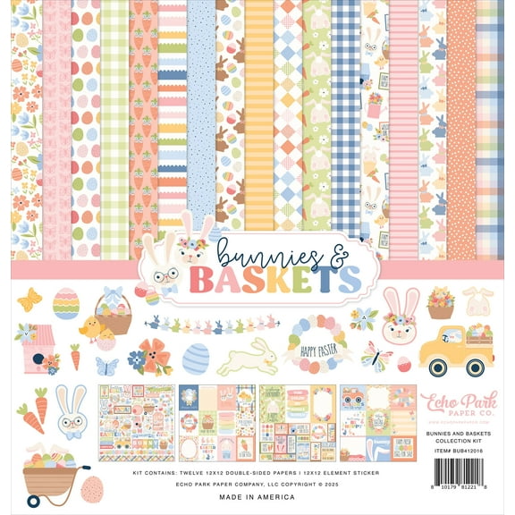 Echo Park Collection Kit 12"x12" - Bunnies And Baskets