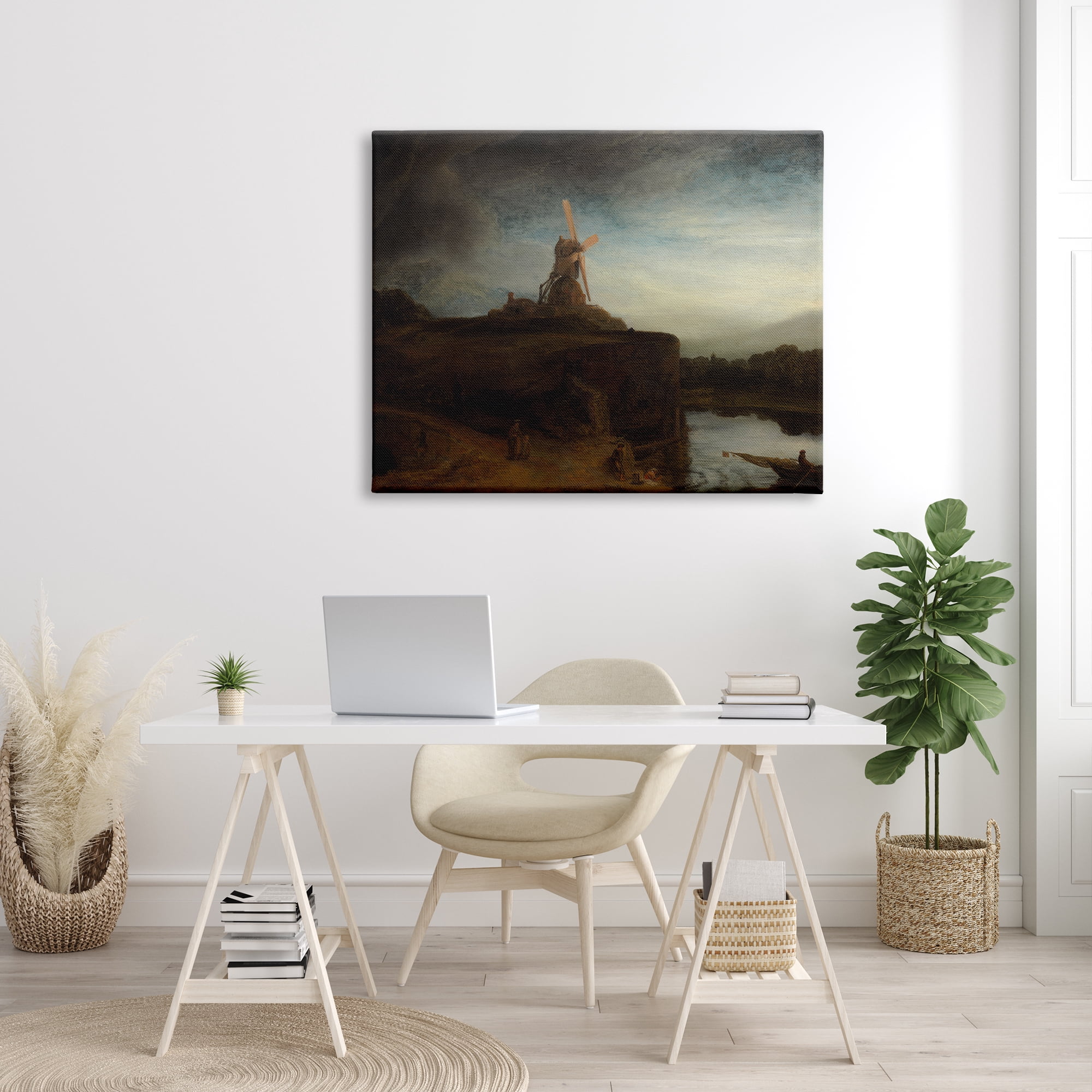 Stupell Industries The Mill Rembrandt van Rijn Classical Landscape Painting Painting Gallery Wrapped Canvas Print Wall Art, Design by one1000paintings