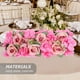 thumbnail image 3 of KAKOWELY Centro de mesa con flores artificiales, rosa artificial, recuerdo de fiesta, 3 of 5